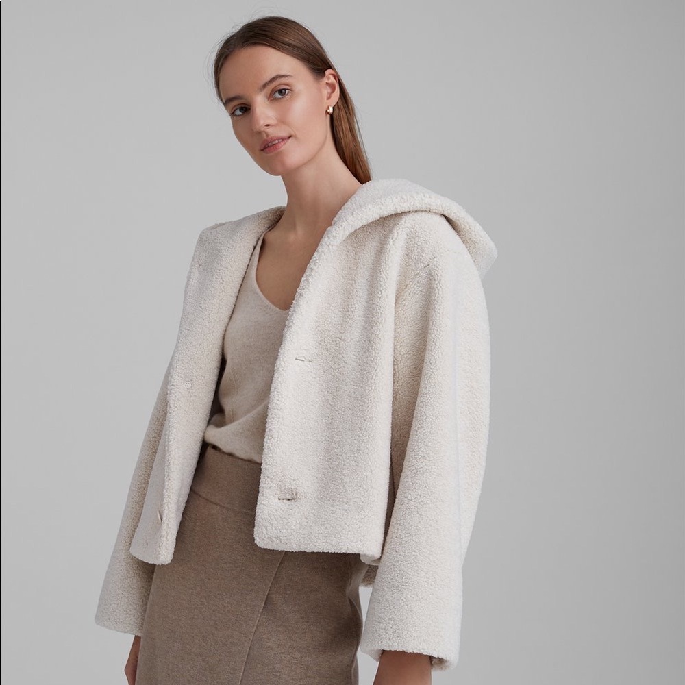 BNWT Club Monaco Cropped Teddy Coat